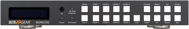Alt view image 4 of 7 - BZBGEAR 7x2 4K UHD Presentation Switcher Scaler with HDMI/VGA/Component/Composite Video & Audio