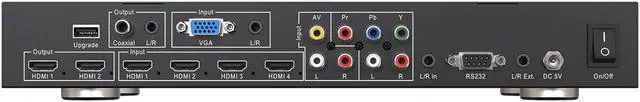 Alt view image 5 of 7 - BZBGEAR 7x2 4K UHD Presentation Switcher Scaler with HDMI/VGA/Component/Composite Video & Audio