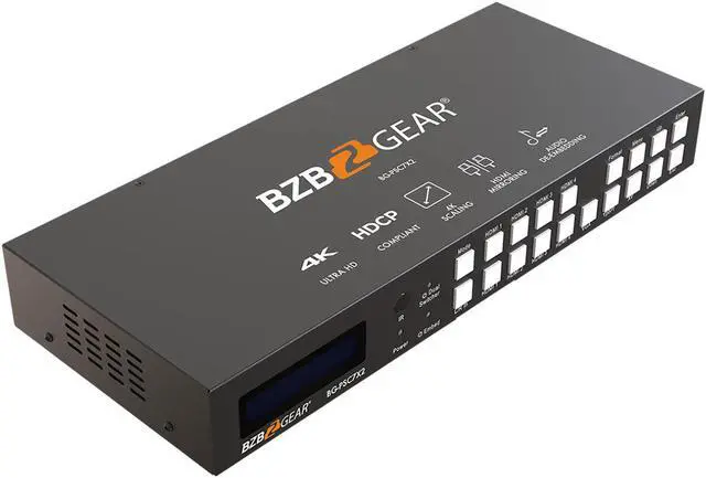 Alt view image 2 of 7 - BZBGEAR 7x2 4K UHD Presentation Switcher Scaler with HDMI/VGA/Component/Composite Video & Audio