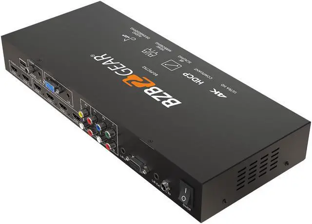 Alt view image 6 of 7 - BZBGEAR 7x2 4K UHD Presentation Switcher Scaler with HDMI/VGA/Component/Composite Video & Audio