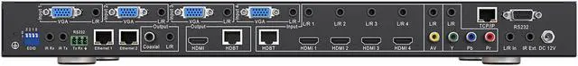 Alt view image 5 of 7 - BZBGEAR 11x2 4K UHD Presentation Scaler Switcher with VGA/HDMI/YPbPr/CV/HDBaseT Input and Output