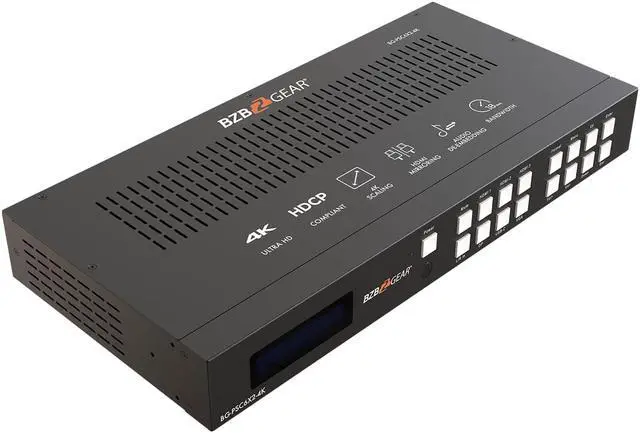Alt view image 2 of 7 - BZBGEAR 6x2 4K UHD Conference Room Presentation Switcher Scaler with HDMI/VGA/USB-C/DP & Audio