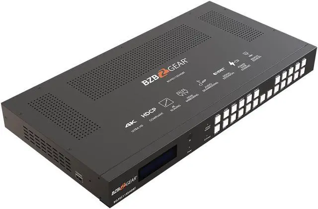 Alt view image 2 of 7 - BZBGEAR 11x2 4K UHD Presentation Scaler Switcher with VGA/HDMI/YPbPr/CV/HDBaseT Input and Output