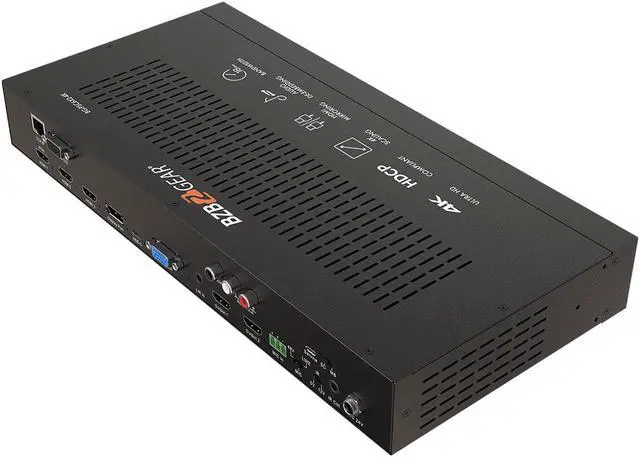 Alt view image 3 of 7 - BZBGEAR 6x2 4K UHD Conference Room Presentation Switcher Scaler with HDMI/VGA/USB-C/DP & Audio