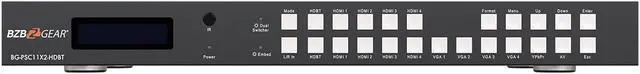 Alt view image 4 of 7 - BZBGEAR 11x2 4K UHD Presentation Scaler Switcher with VGA/HDMI/YPbPr/CV/HDBaseT Input and Output