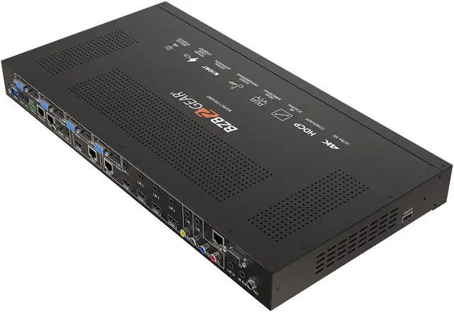 Alt view image 6 of 7 - BZBGEAR 11x2 4K UHD Presentation Scaler Switcher with VGA/HDMI/YPbPr/CV/HDBaseT Input and Output