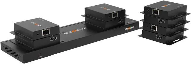 Alt view image 2 of 7 - BZBGEAR 1x8 1080P/4K30 HDMI Splitter/Distribution Amplifier Kit with 8 Receivers up to 230ft over Category Cable