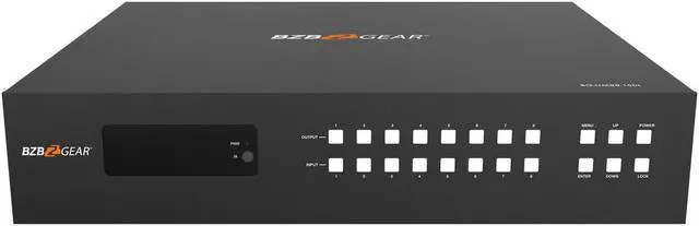 Alt view image 3 of 7 - BZBGEAR 8x8 4K UHD 18Gpbs HDMI Matrix Switcher Over HDBaseT with Bi-directional IR/Advance EDID and Downscaling