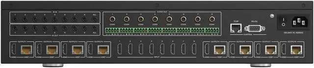 Alt view image 6 of 7 - BZBGEAR 8x8 4K UHD 18Gpbs HDMI Matrix Switcher Over HDBaseT with Bi-directional IR/Advance EDID and Downscaling