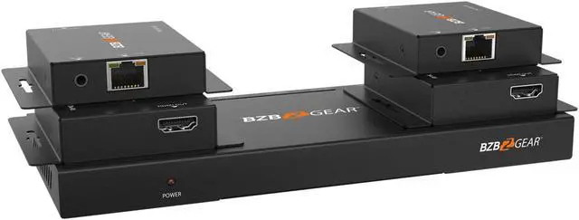 Alt view image 2 of 7 - BZBGEAR 1x4 1080P/4K30 HDMI Splitter/Distribution Amplifier Kit with 4 Receivers up to 230ft over Category Cable