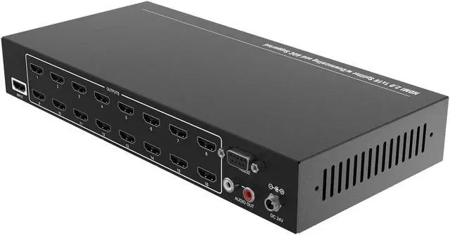 Alt view image 4 of 7 - BZBGEAR 1x16 4K UHD HDMI Splitter/Distribution Amplifier with Downscaling and AOC Cable Support