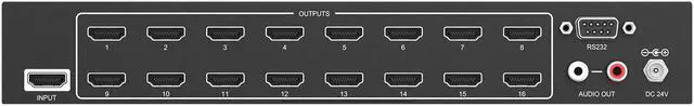 Alt view image 7 of 7 - BZBGEAR 1x16 4K UHD HDMI Splitter/Distribution Amplifier with Downscaling and AOC Cable Support