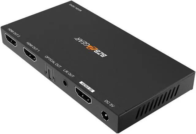 Alt view image 5 of 7 - BZBGEAR 1x2 4K UHD HDMI Splitter with Downscaler with Digital and Analog Audio Output