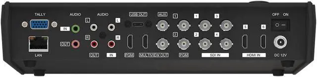 Alt view image 6 of 7 - BZBGEAR 6-Channel 1080P FHD SDI/HDMI Live Streaming Multi-Format Video Switcher Mixer with PIP/USB 3.0 Capture Card