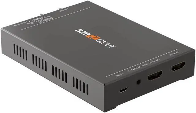 Alt view image 2 of 7 - BZBGEAR 4K UHD HDMI 2.0 to 12G-SDI Converter with HDMI Loop-Out and Audio Embedder