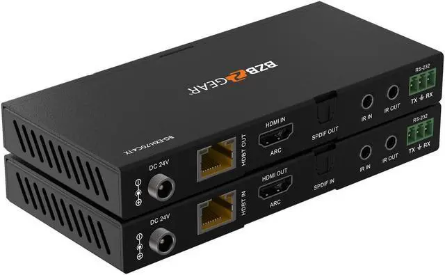 Alt view image 4 of 7 - BZBGEAR 4K UHD HDMI HDBaseT Extender with IR/ARC/PoC/RS-232 and Audio Embedding/De-embedding up to 230ft