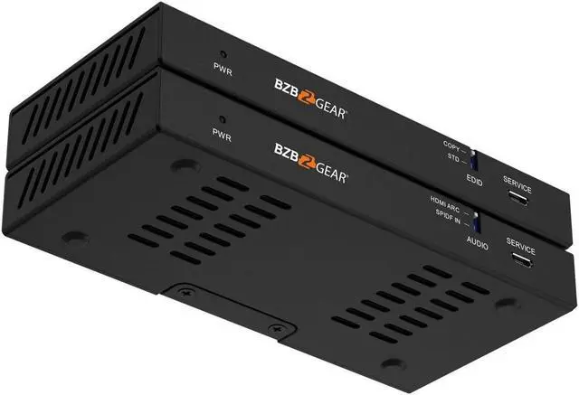 Alt view image 6 of 7 - BZBGEAR 4K UHD HDMI HDBaseT Extender with IR/ARC/PoC/RS-232 and Audio Embedding/De-embedding up to 230ft