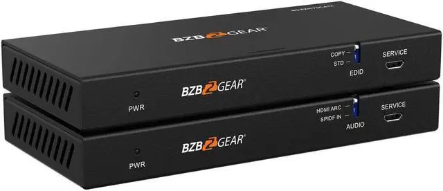 Alt view image 2 of 7 - BZBGEAR 4K UHD HDMI HDBaseT Extender with IR/ARC/PoC/RS-232 and Audio Embedding/De-embedding up to 230ft