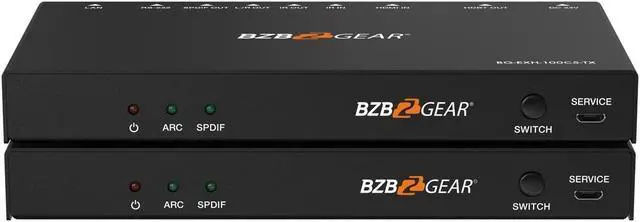 Main image of BZBGEAR 4K UHD HDMI HDBaseT Extender with IR/ARC/PoC/RS-232/Ethernet and Audio Embedding/De-embedding up to 330ft