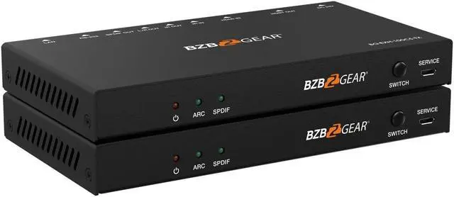 Alt view image 2 of 7 - BZBGEAR 4K UHD HDMI HDBaseT Extender with IR/ARC/PoC/RS-232/Ethernet and Audio Embedding/De-embedding up to 330ft
