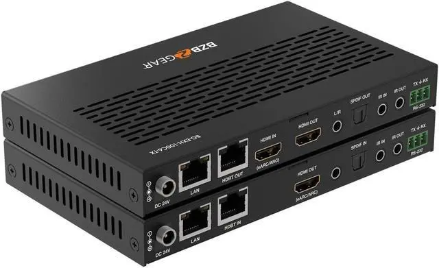 Alt view image 4 of 7 - BZBGEAR 4K UHD HDMI/HDBaseT 3.0 Extender with IR/eARC/ARC/PoC/RS-232/Ethernet/USB 2.0 and Audio Embedding/De-embedding up to 330ft