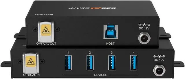 Alt view image 4 of 6 - BZBGEAR 4-Port USB 2.0/3.0/3.1 SuperSpeed Extender Over Fiber Optic Cable