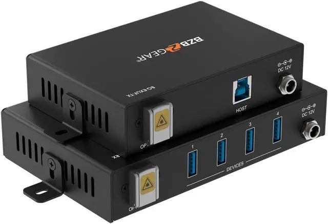 Alt view image 5 of 6 - BZBGEAR 4-Port USB 2.0/3.0/3.1 SuperSpeed Extender Over Fiber Optic Cable