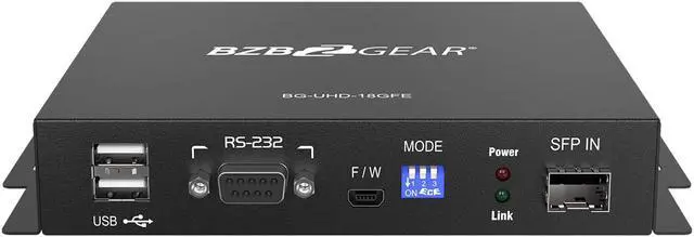 Alt view image 4 of 7 - BZBGEAR 4K UHD HDMI USB KVM Extender Kit Over Fiber with HDR/2-Way IR/RS-232 (No SFP Module Included)