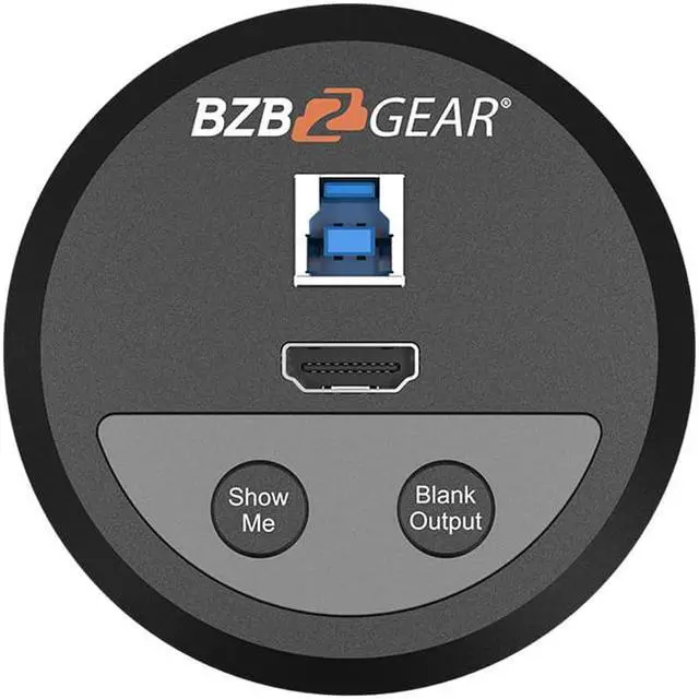 Alt view image 5 of 7 - BZBGEAR 4-Port 4K UHD KVM and Conference Room Switcher with HDMI and USB3.0 Kit with 4 Table Grommets