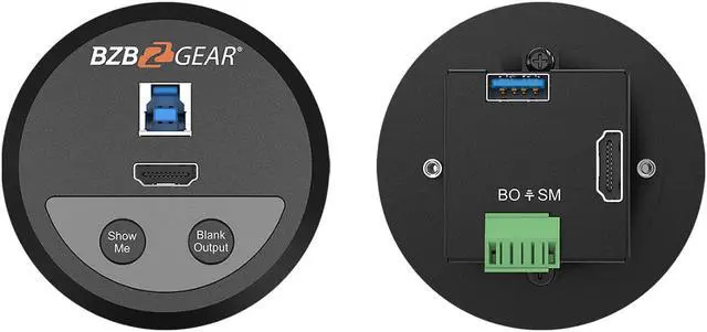 Alt view image 4 of 7 - BZBGEAR 4-Port 4K UHD KVM and Conference Room Switcher with HDMI and USB3.0 Kit with 4 Table Grommets