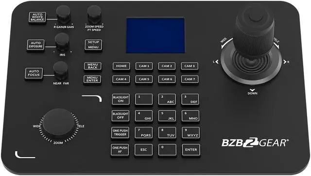 Alt view image 7 of 7 - BZBGEAR Universal Advanced Serial and IP PTZ Joystick Controller with POE (IP/RS-232/422/485)