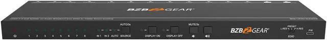 Alt view image 5 of 7 - BZBGEAR 2x8 4K UHD HDMI Splitter/Distribution Amplifier with CEC Support