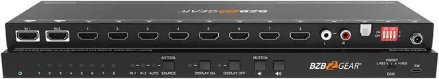 Main image of BZBGEAR 2x8 4K UHD HDMI Splitter/Distribution Amplifier with CEC Support