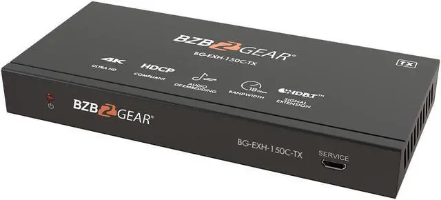 Alt view image 6 of 7 - BZBGEAR 4K UHD HDMI HDBaseT Long Range Extender with Bi-directional IR/RS-232/CEC up to 490ft