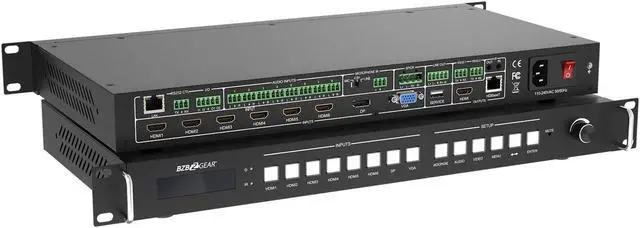 Alt view image 7 of 7 - BZBGEAR 8x2 4K UHD Seamless Presentation Switcher with HDBaseT