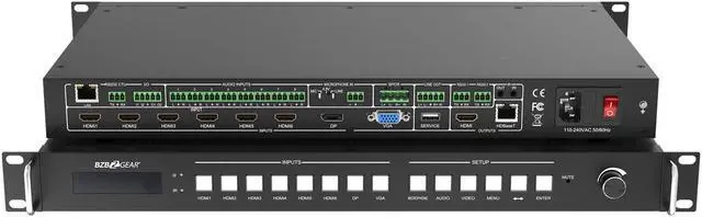 Main image of BZBGEAR 8x2 4K UHD Seamless Presentation Switcher with HDBaseT