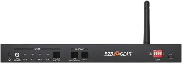 Alt view image 2 of 7 - BZBGEAR 4-Port 4K UHD Conference Room Wireless Presentation Switcher with HDMI/USB-C/Soft Codec