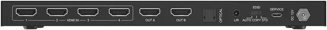 Alt view image 6 of 7 - BZBGEAR 4x2 4K UHD HDMI Matrix Switcher with Audio/Downscaling Support