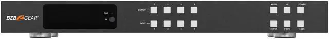 Alt view image 4 of 7 - BZBGEAR 4x4 4K UHD 18Gbps HDMI Matrix Switcher Over HDBaseT with Bi-directional IR/Advance EDID and Downscaling