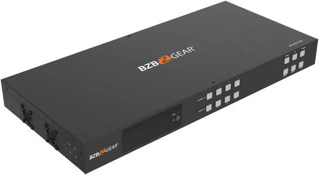 Alt view image 6 of 7 - BZBGEAR 4x4 4K UHD 18Gbps HDMI Matrix Switcher Over HDBaseT with Bi-directional IR/Advance EDID and Downscaling