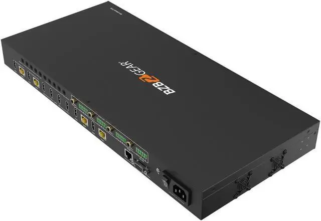 Alt view image 7 of 7 - BZBGEAR 4x4 4K UHD 18Gbps HDMI Matrix Switcher Over HDBaseT with Bi-directional IR/Advance EDID and Downscaling