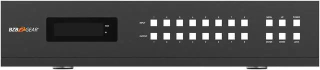 Alt view image 6 of 7 - BZBGEAR 8x8 4K UHD HDMI/Audio Matrix Switcher Over HDBaseT with 2-Way IR/ARC/Ethernet/IP and RS-232 Control