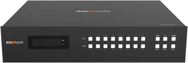 Alt view image 5 of 7 - BZBGEAR 8x8 4K UHD HDMI/Audio Matrix Switcher Over HDBaseT with 2-Way IR/ARC/Ethernet/IP and RS-232 Control