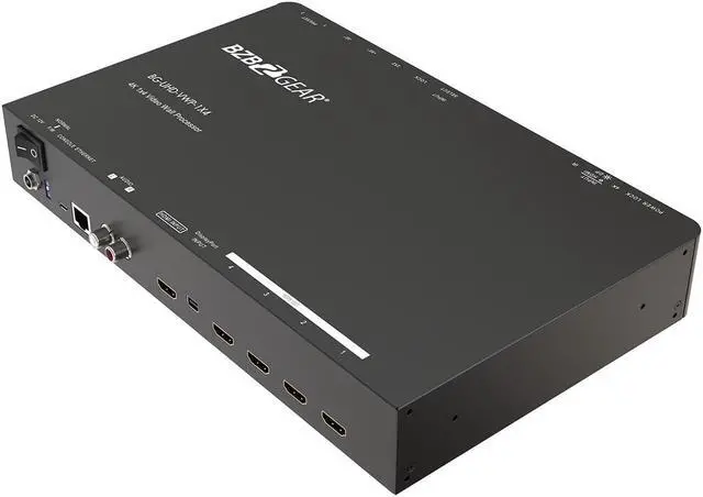 Alt view image 7 of 7 - BZBGEAR 4K UHD HDMI/DisplayPort Video Wall Processor with Scaler/Audio for up to 4 TVs