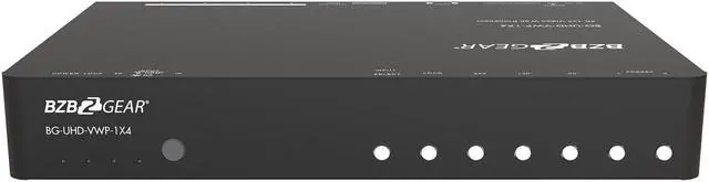 Alt view image 4 of 7 - BZBGEAR 4K UHD HDMI/DisplayPort Video Wall Processor with Scaler/Audio for up to 4 TVs