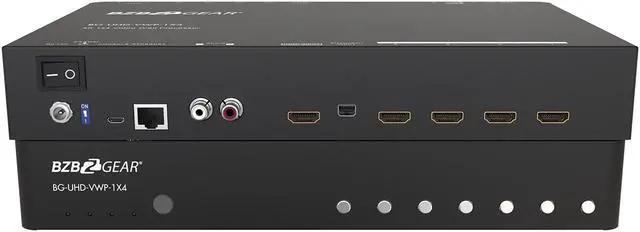 Main image of BZBGEAR 4K UHD HDMI/DisplayPort Video Wall Processor with Scaler/Audio for up to 4 TVs