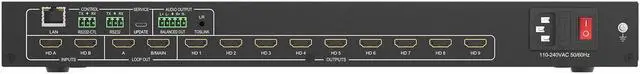 Alt view image 6 of 7 - BZBGEAR 4K UHD HDMI Video Wall Processor/Switcher with IP/Audio/RS-232 for up to 9 Tvs