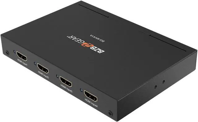 Alt view image 7 of 7 - BZBGEAR 4x1 1080P FHD HDMI Switcher/Scaler/MultiViewer with IR/RS-232