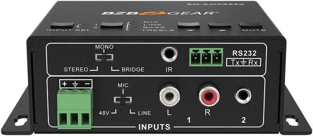 Main image of BZBGEAR 2-Channel 40W 4/8 Ohms Stereo/Mono Audio Amplifier