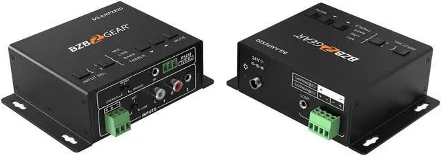 Alt view image 7 of 7 - BZBGEAR 2-Channel 40W 4/8 Ohms Stereo/Mono Audio Amplifier